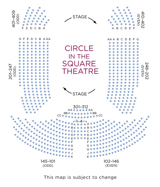 Circle in the Square Theatre Seating Chart