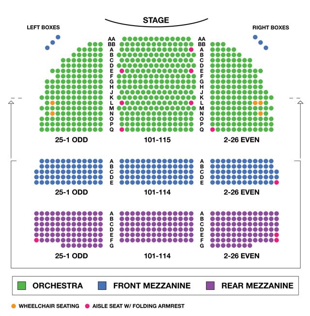 Barrymore Theatre Seating Chart