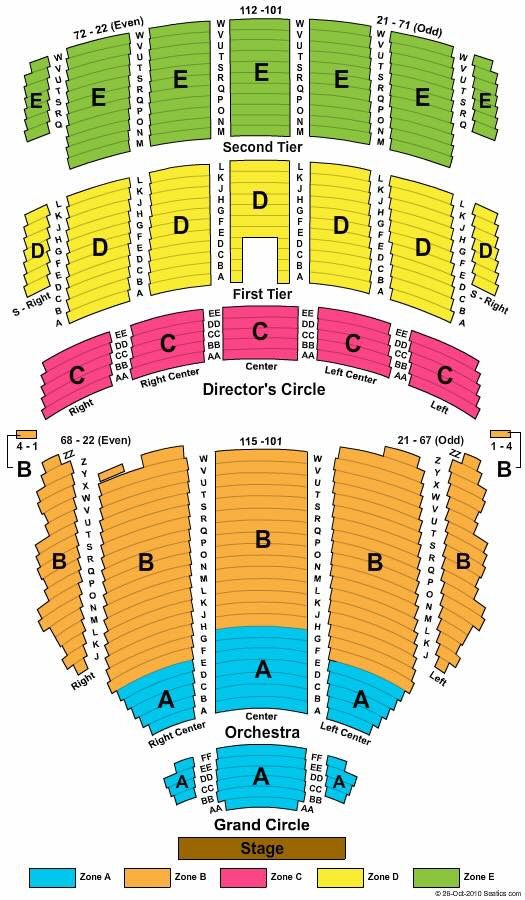 Benedum Center for the Performing Arts Seating Chart
