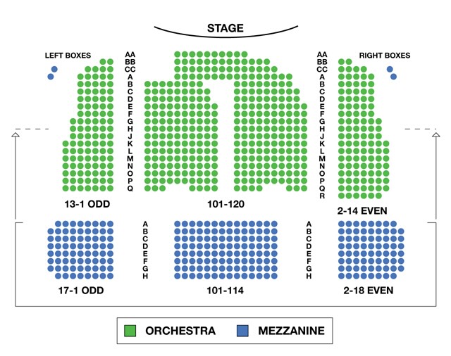 Booth Theatre Seating Chart