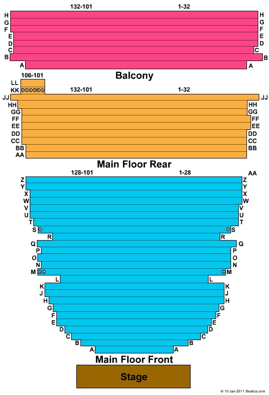 Century II Performing Arts & Convention Center Seating Chart