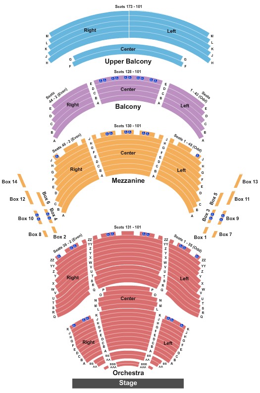 Dr. Phillips Center for the Performing Arts Seating Chart