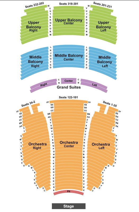 Hippodrome Theatre at the France-Merrick Performing Arts Center Seating Chart