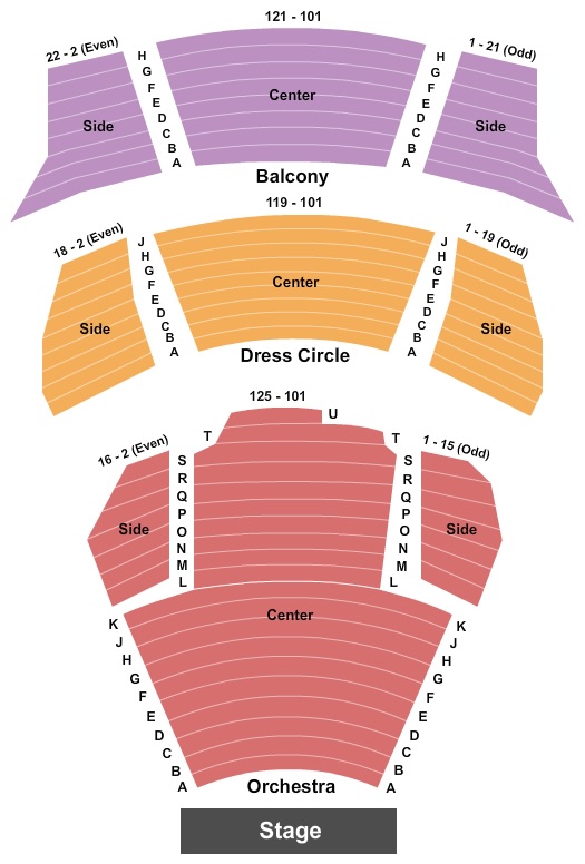 Hudson Theatre States Seating Chart