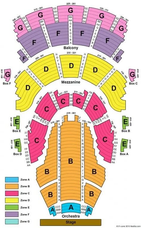 The Hult Center for the Performing Arts Seating Chart