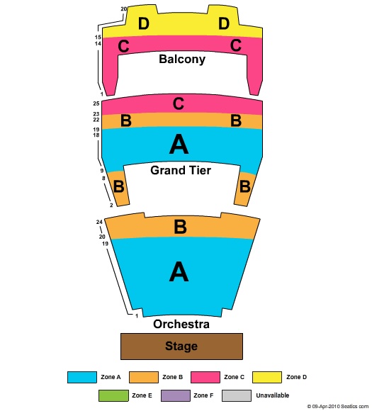 James W. Miller Auditorium Seating Chart