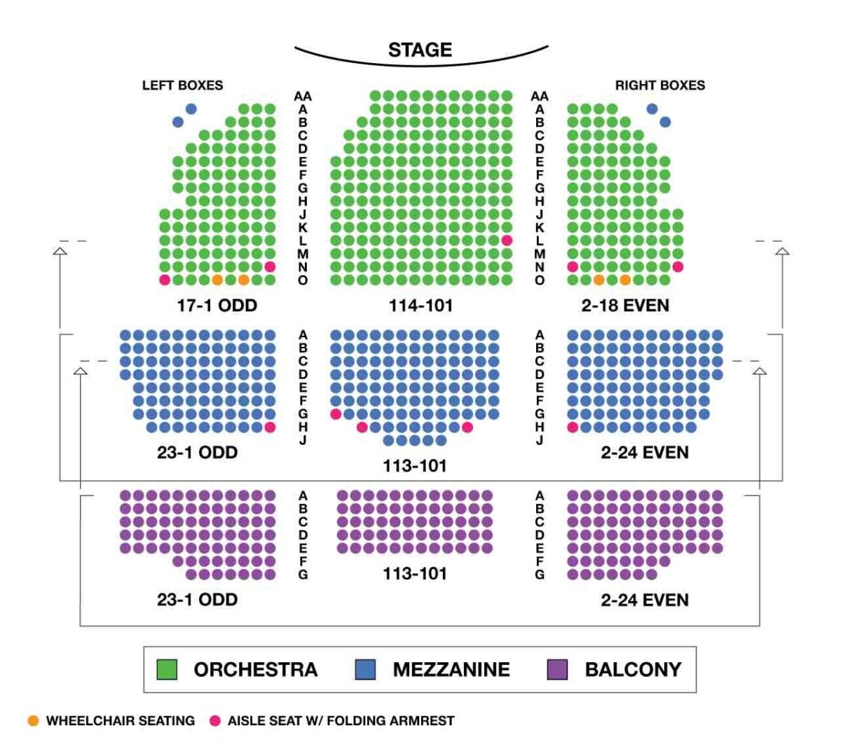 Lyceum Theatre Seating Chart