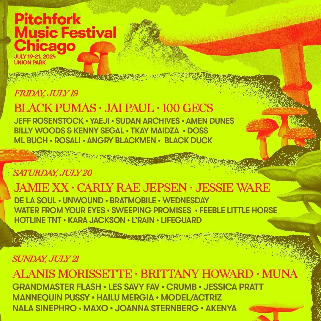 Pitchfork Music Festival Lineup