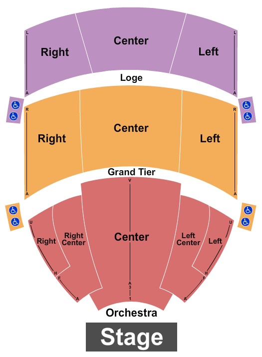 Steven Tanger Center for the Performing Arts Seating Chart