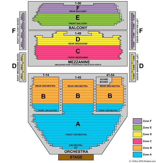 The Ahmanson Theatre Seating Chart