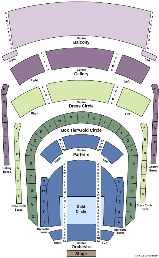 The Smith Center for the Performing Arts Seating Chart