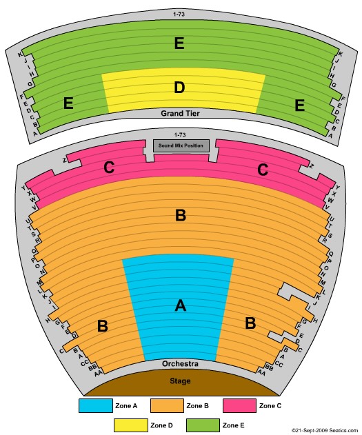 Wharton Center for Performing Arts Seating Chart