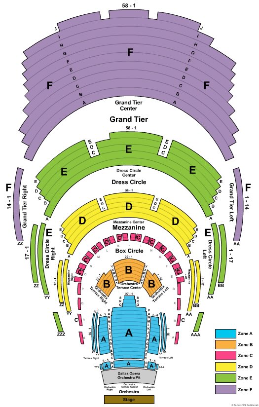 Winspear Opera House at AT&T Performing Arts Center Seating Chart