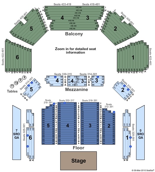 ACL Live at The Moody Theater Seating Chart