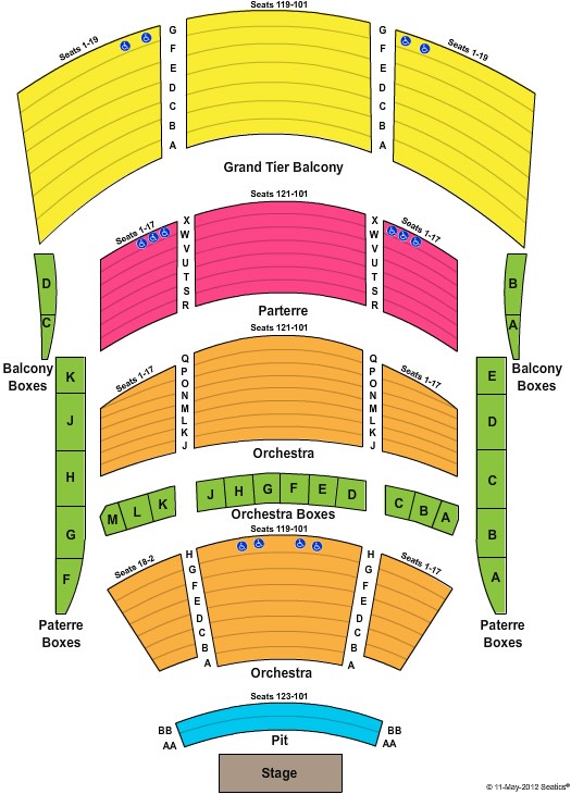 Gallo Center for the Arts Seating Chart