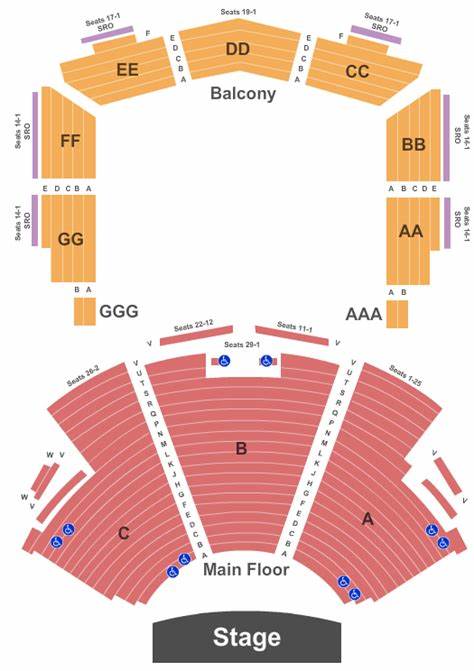 Luther Burbank Center for the Arts Seating Chart