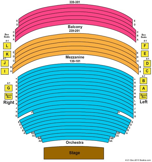 McCallum Theatre Seating Chart