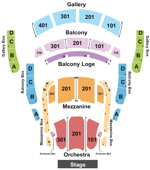 Ordway Center for the Performing Arts Seating Chart