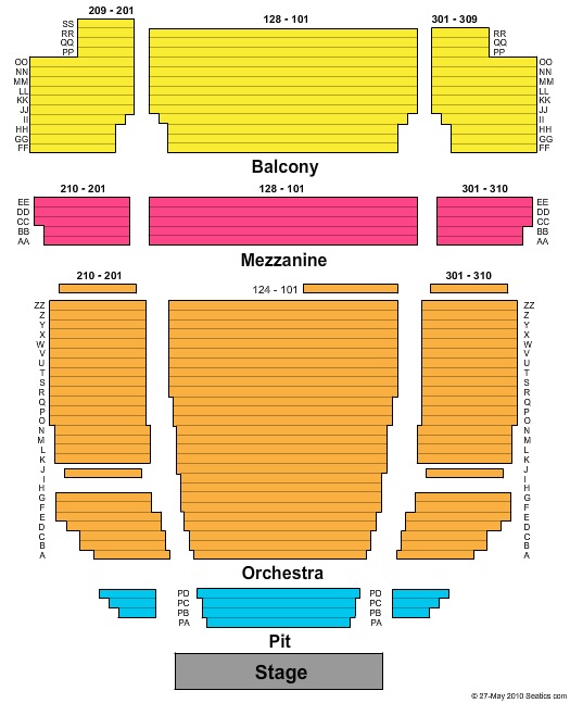 Popejoy Hall Seating Chart