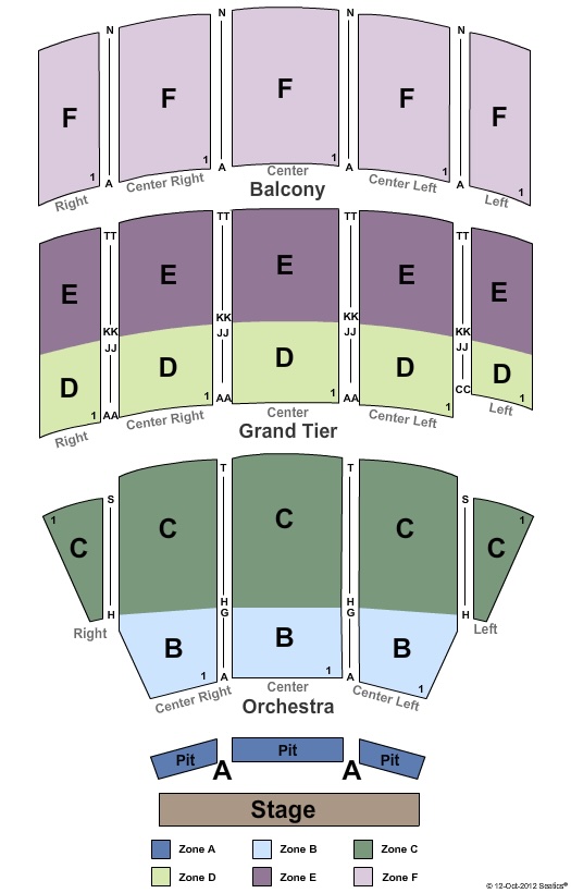 Selena Auditorium Seating Chart