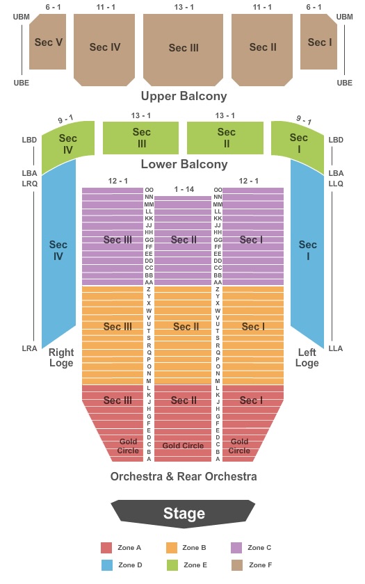 Thalia Mara Hall Seating Chart