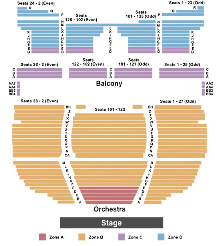 The Clemens Center Seating Chart