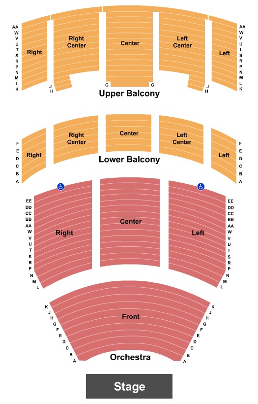 The Heritage Theater at The Dow Event Center Seating Chart