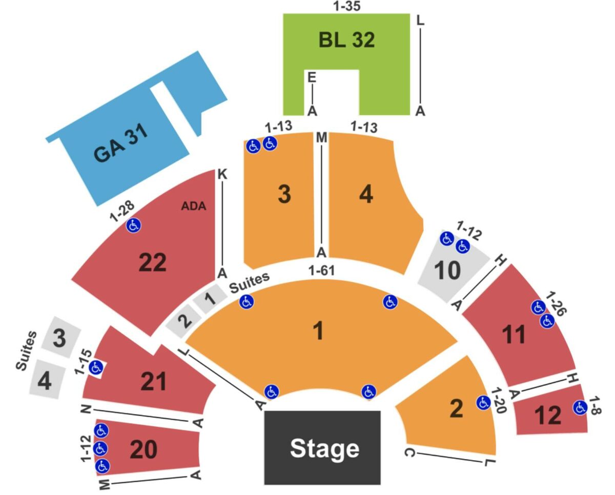 The Mountain Winery Seating Chart