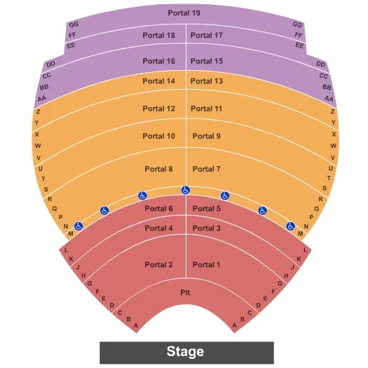 WVU Canady Creative Arts Center Seating Chart