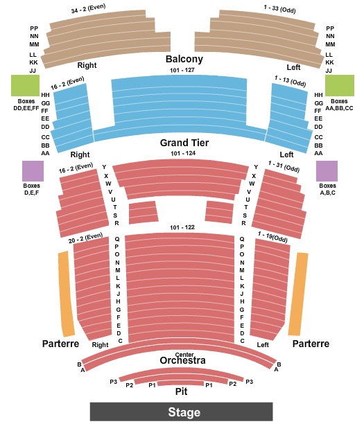 Wilson Center at Cape Fear Community College Seating Chart