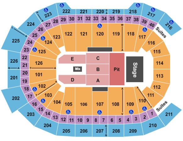 Giant Center Seating Chart