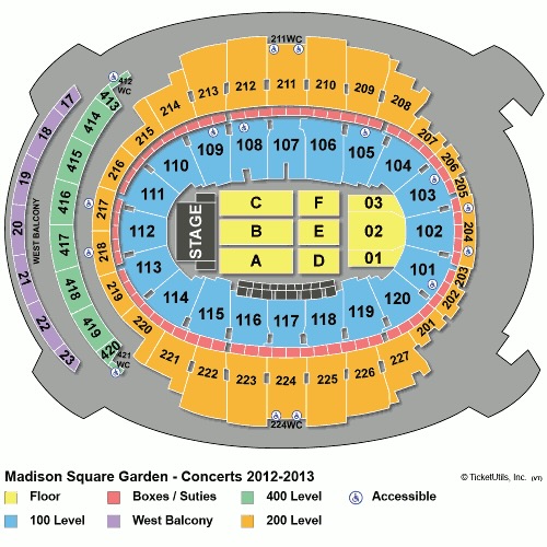 Madison Square Garden Seating Chart