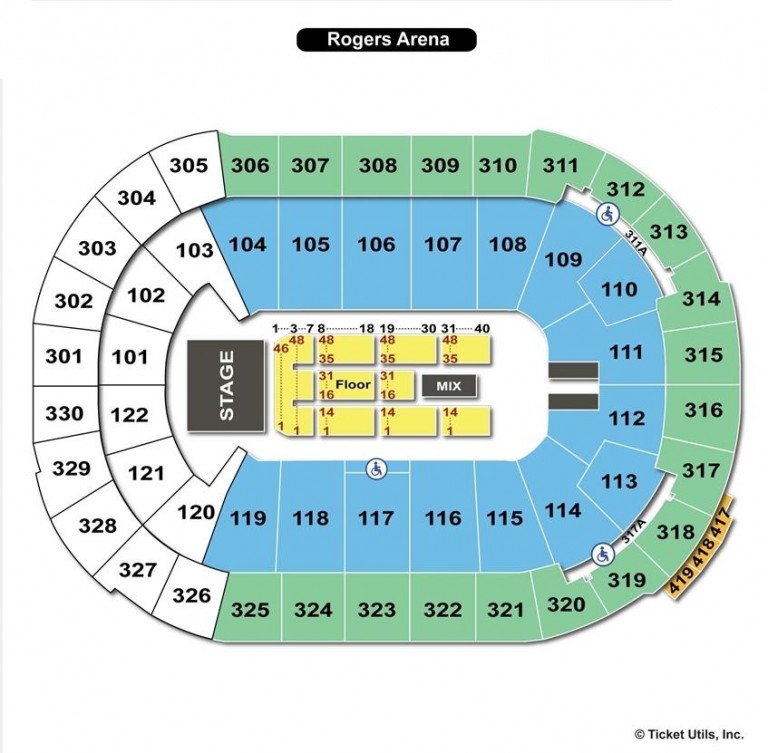 Rogers Arena Seating Chart