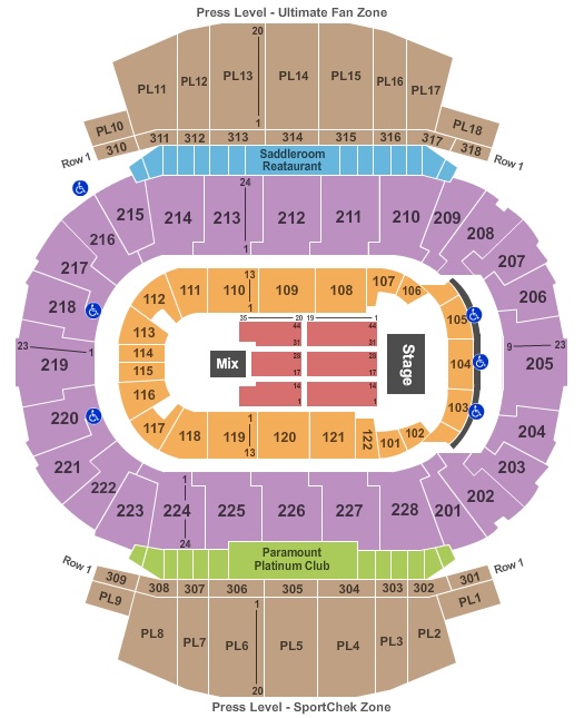 Scotiabank Saddledome Seating Chart