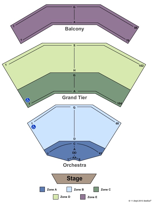 E.J. Thomas Hall Seating Chart