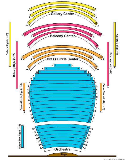 Harold Miossi Hall Seating Chart