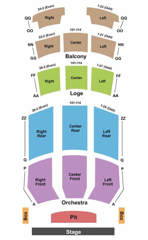 State Theatre Seating Chart Easton