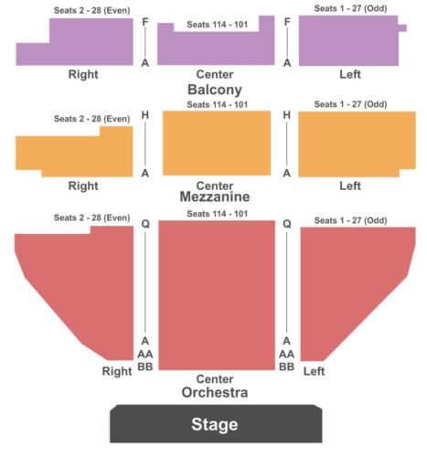 Belasco Theatre Seating Chart